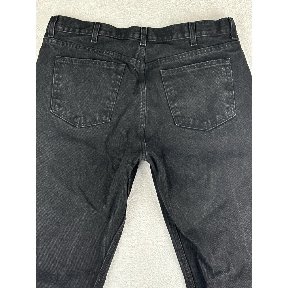 George Jeans Mens Black Straight Leg Mid Rise Jeans Size 36x32‎
